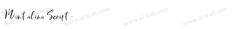 Montalina Script字体转换 Montalina Script字体转换
